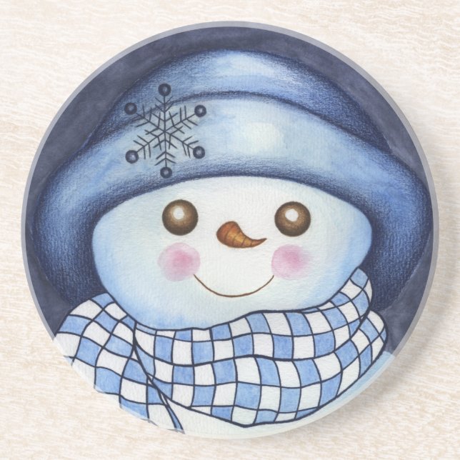 Schneemann-Coaster Untersetzer (Vorne)