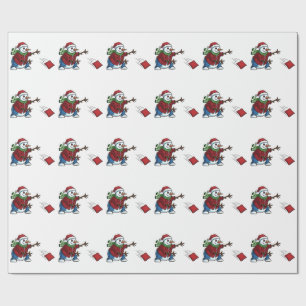 Schneemann Cornhole Weihnachten 2026 Feiertags-Tai Geschenkpapier