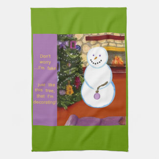 Schneemann Dekorieren Weihnachtsbaumhandtuch Geschirrtuch