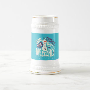 Schneemann-Design  Bierglas
