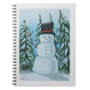Schneemann-Digitalmalerei Notizblock