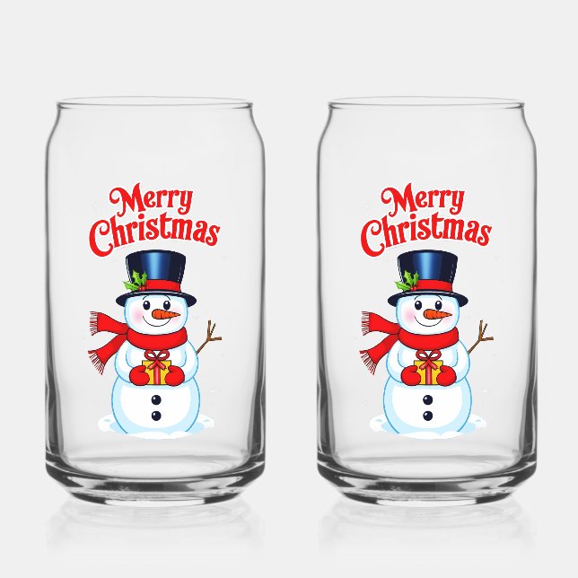 Schneemann Dosenglas (Vorderseite)