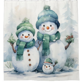 Schneemann Duschvorhang