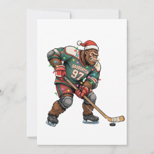 Schneemann Eishockey Weihnachten 2026 Feiertagsspo Dankeskarte