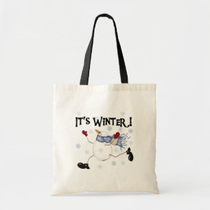 Schneemann Es ist Winter Tragetasche