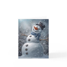 Schneemann-Faltenkarte