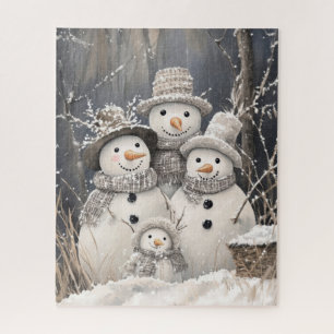 Schneemann Familie Winter Schnee