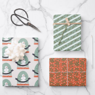 Schneemann-Feiertag Geschenkpapier Set