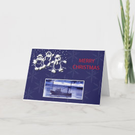 Schneemann Feiertagskarte