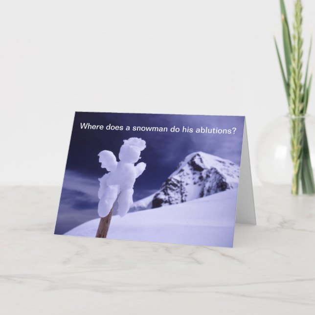 Schneemann Feiertagskarte (Vorderseite)