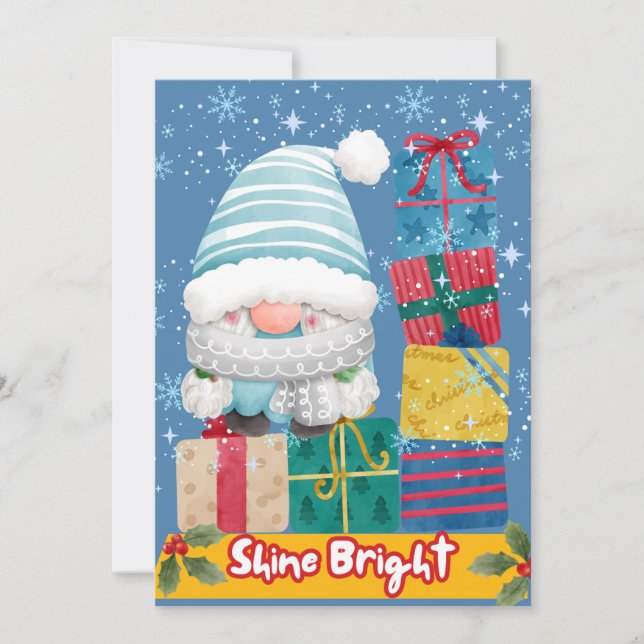 Schneemann Feiertagskarte (Vorderseite)