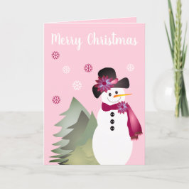 Schneemann Feiertagskarte