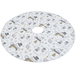 Schneemann Fleece Weihnachtsbaumdecke