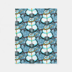 Schneemann Fleecedecke