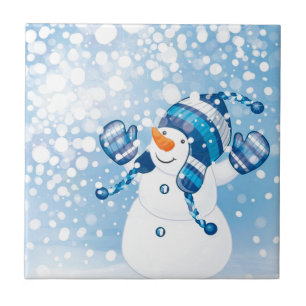 Schneemann Fliese