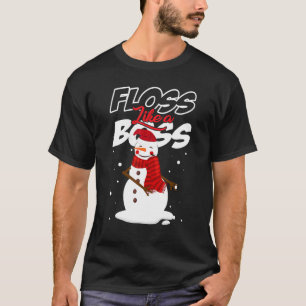 Schneemann-Flossing-Weihnachten wie ein Boss 1 T-Shirt