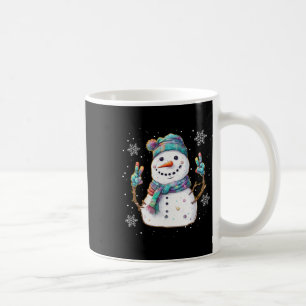 Schneemann-Friedenszeichen-Weihnachten-Schnee-Fros Kaffeetasse