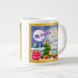 Schneemann Frohe Weihnachten Baum Geschenk & Frohe Jumbo-Tasse