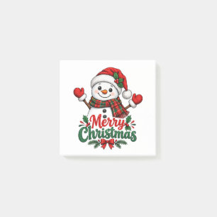 Schneemann Frohe Weihnachten  Post-it Klebezettel