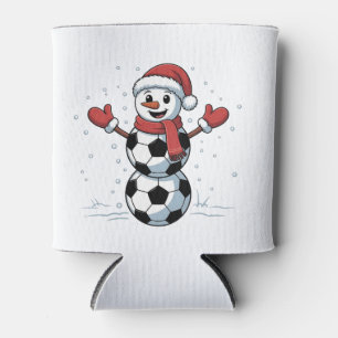 Schneemann Fußball Weihnachten Santa Baseball Spor Dosenkühler