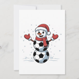Schneemann Fußball Weihnachten Santa Baseball Spor Einladung