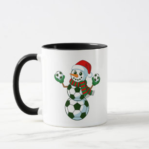 Schneemann Fußball Weihnachten Sportliebhaber  Tasse