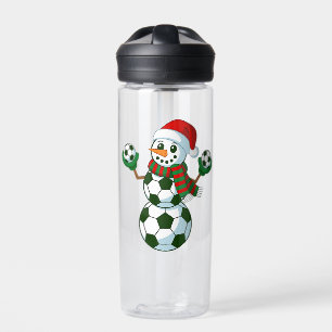 Schneemann Fußball Weihnachten Sportliebhaber  Trinkflasche