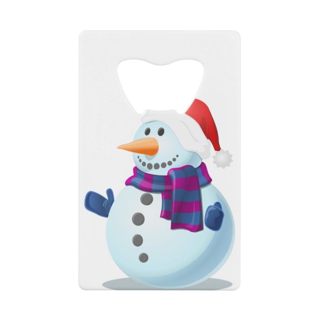 Schneemann Geldbeutel Flaschenöffner (Vorderseite)