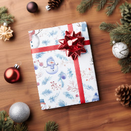 Schneemann Geschenkpapier