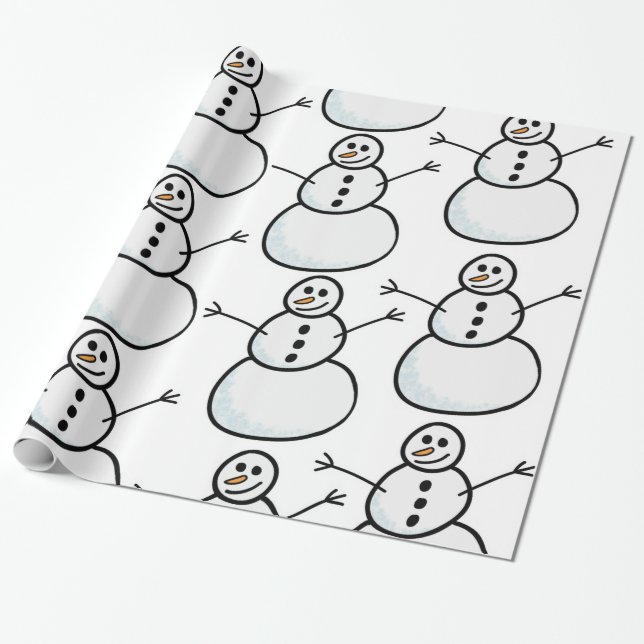 Schneemann Geschenkpapier (Ungerollt)