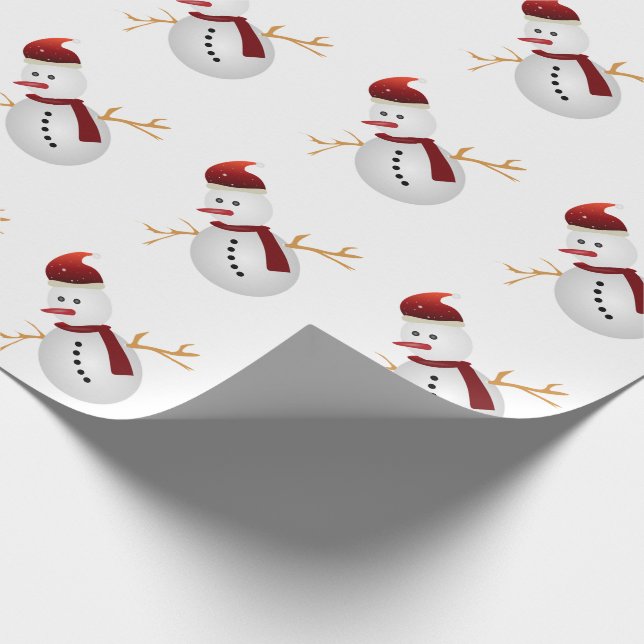 Schneemann Geschenkpapier (Ecke)