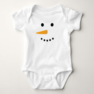 Schneemann-Gesicht Baby Strampler