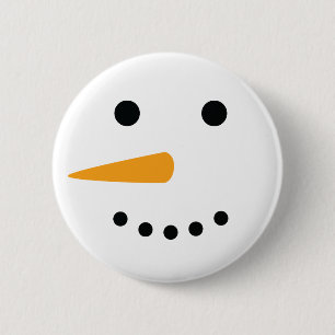 Schneemann-Gesicht Button