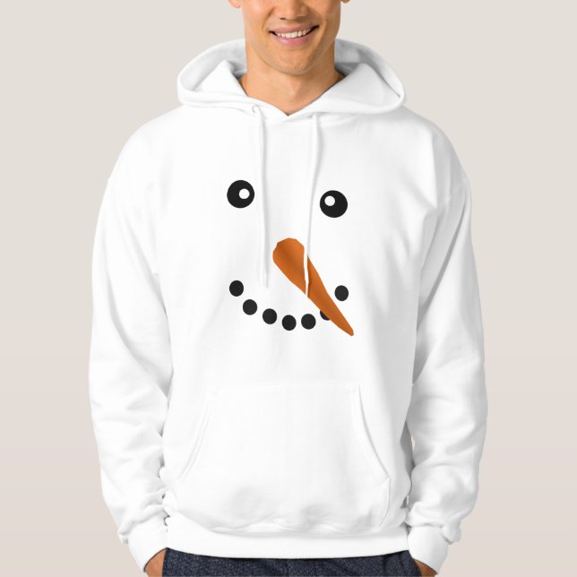 SCHNEEMANN-GESICHT HOODIE (Vorderseite)