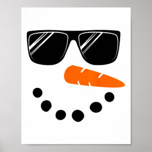 Schneemann-Gesicht-Shirt Jungen Kinder Kleinkind G Poster