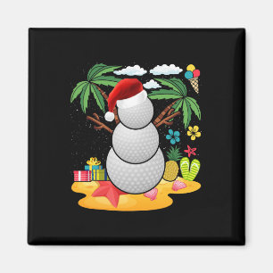 Schneemann-Golfer-Shirt Weihnachten Sommer im Juli Magnet