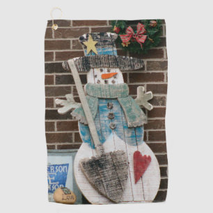 Schneemann Golfhandtuch