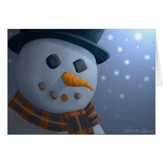 Schneemann-Gruß-Karte Karte