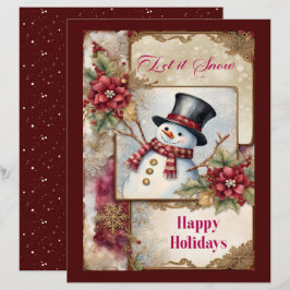 Schneemann Gruß Scrapbook Papier
