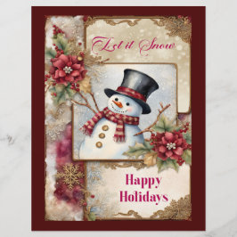 Schneemann Gruß Scrapbook Papier