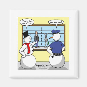 Schneemann-Hase ohne Nase Geschenke & T-Shirts Magnet