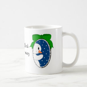 Schneemann im Fenster Kaffeetasse