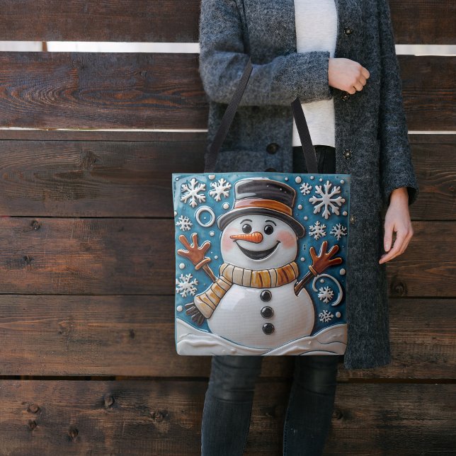 Schneemann im Schnee Tasche (Von Creator hochgeladen)