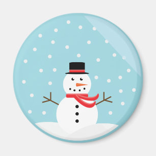 Schneemann in einem Schnee-Kugel-Magneten - Magnet