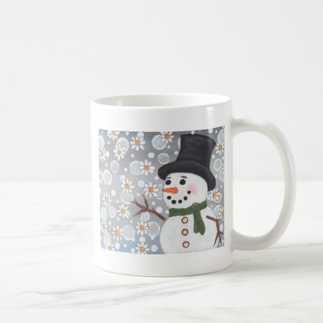 Schneemann in einem Schneesturm Kaffeetasse (Rechts)
