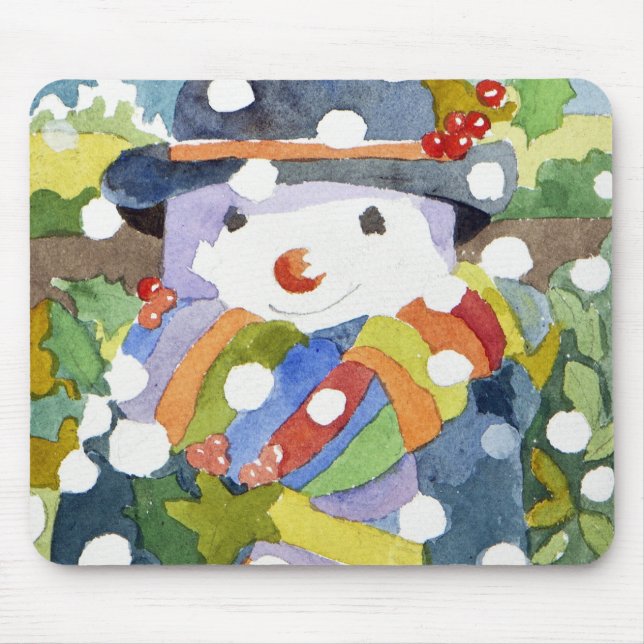 Schneemann in Schnee 2011 Mousepad (Vorne)