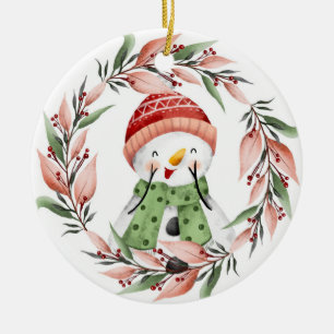 Schneemann-Keramik Keramik Ornament