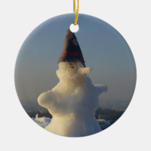 Schneemann Keramikornament