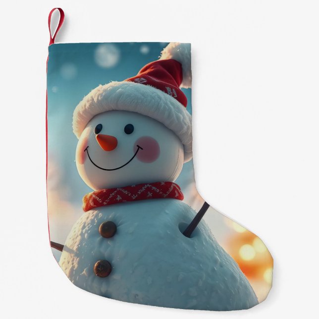 Schneemann Kleiner Weihnachtsstrumpf (Vorderseite)