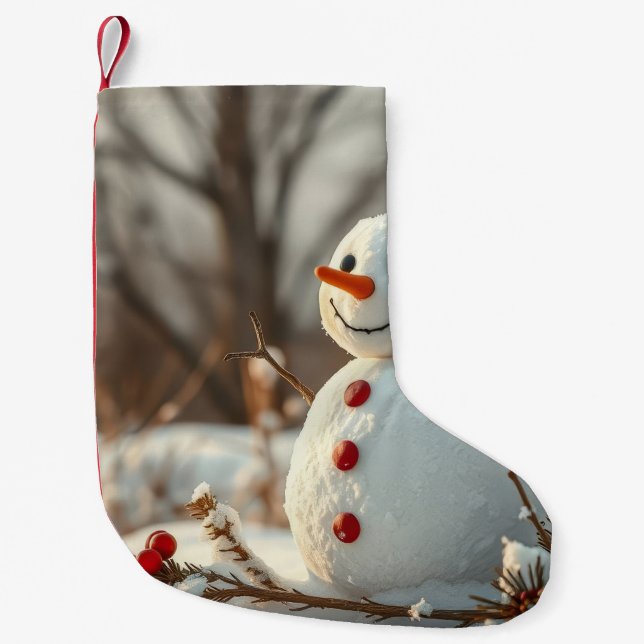 Schneemann Kleiner Weihnachtsstrumpf (Vorderseite)